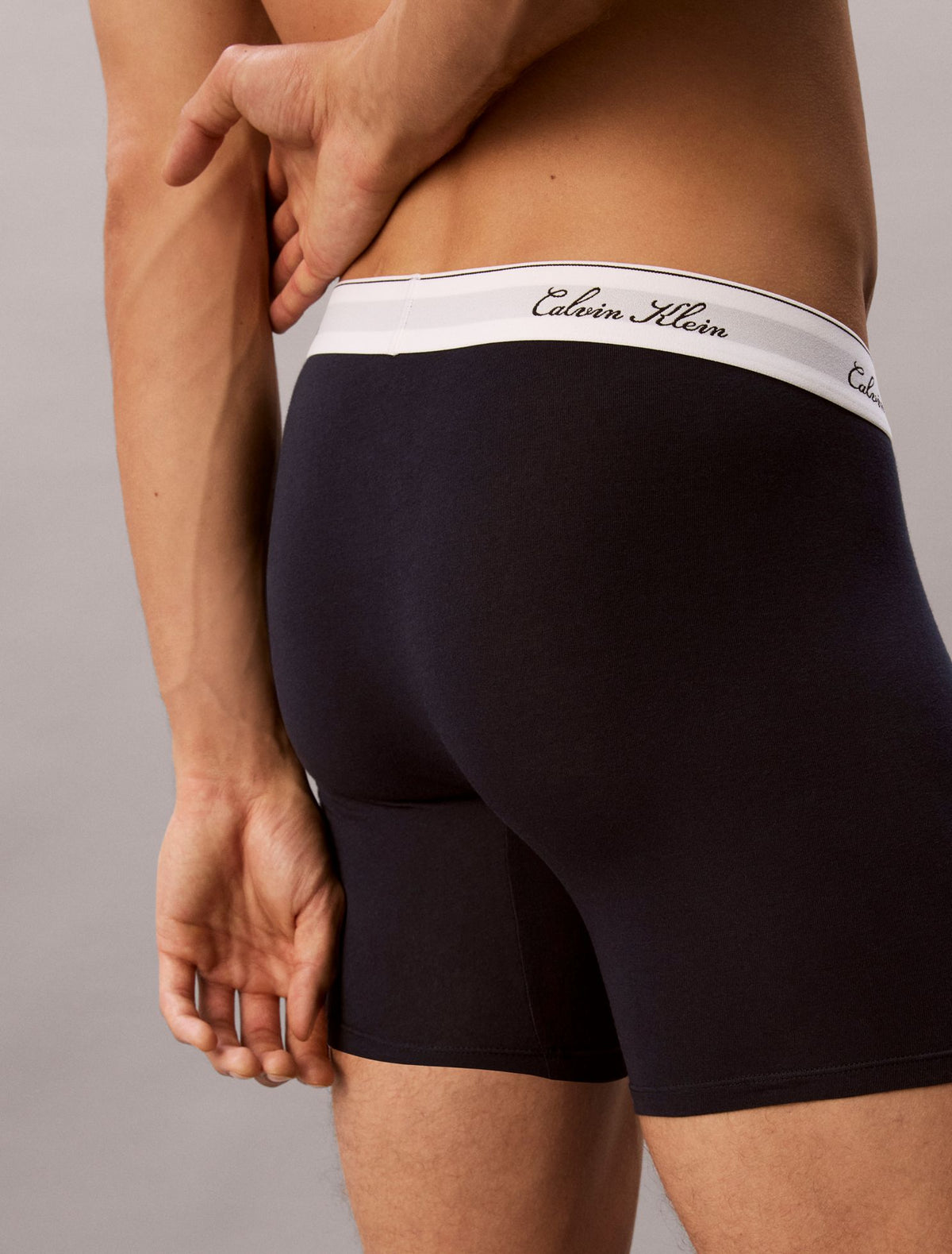 Icon Cotton Stretch Script 3-Pack Boxer Brief - Calvin Klein Underwear