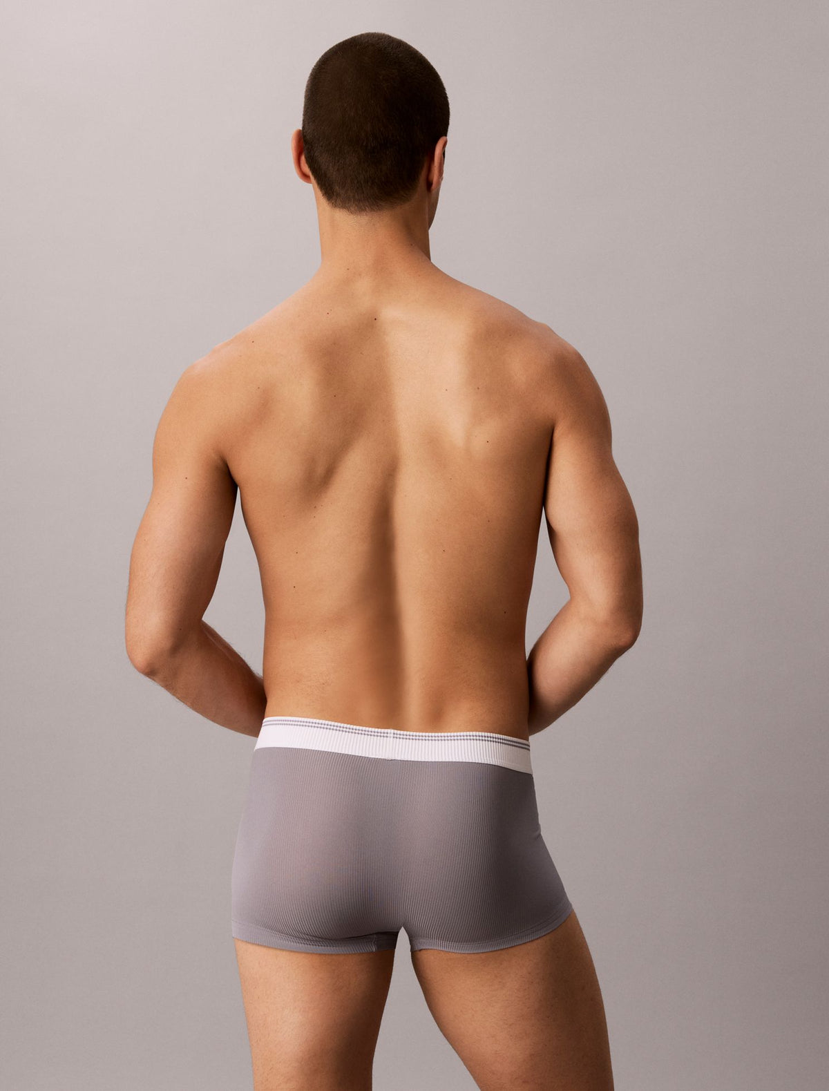 Graphic Monogram Microfiber Stretch Rib Low Rise Trunk - Calvin Klein Underwear