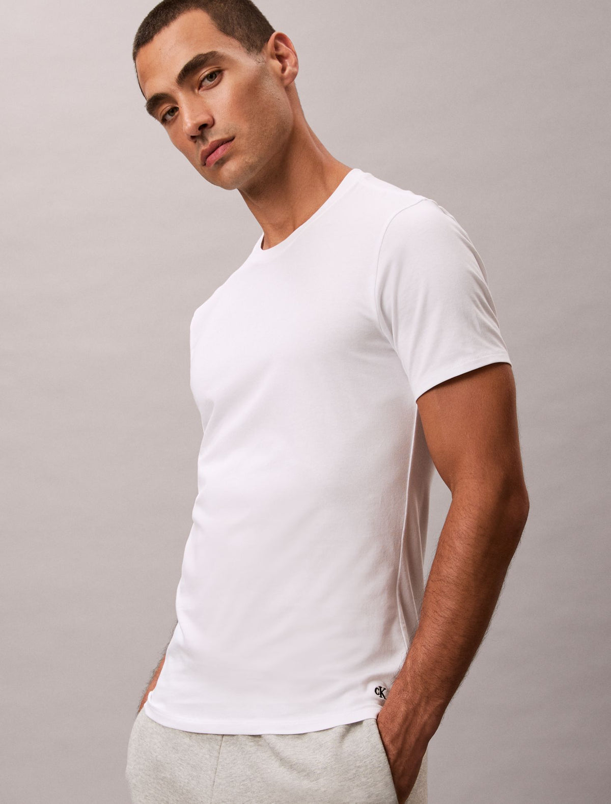 Cotton Stretch Blend 3-Pack Slim Fit Crewneck T-Shirt - Calvin Klein Underwear