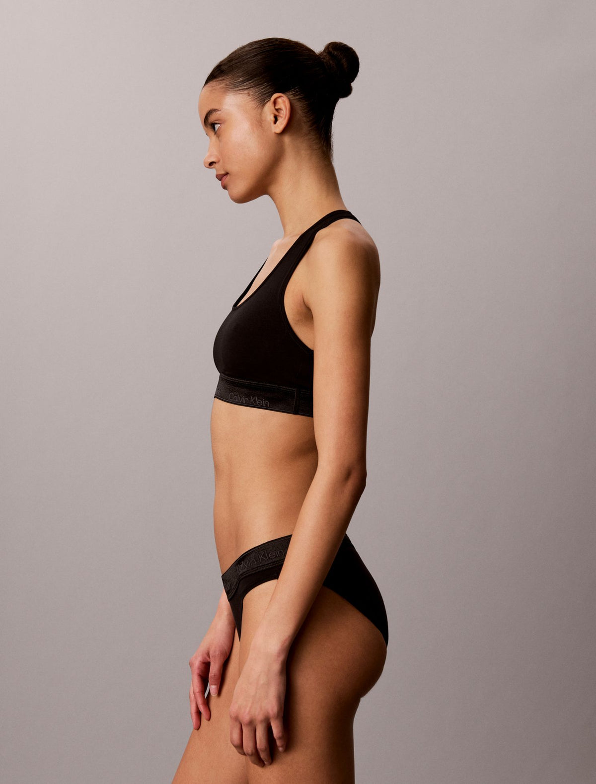 Icon Cotton Modal Metallic Unlined Bralette - Calvin Klein Underwear