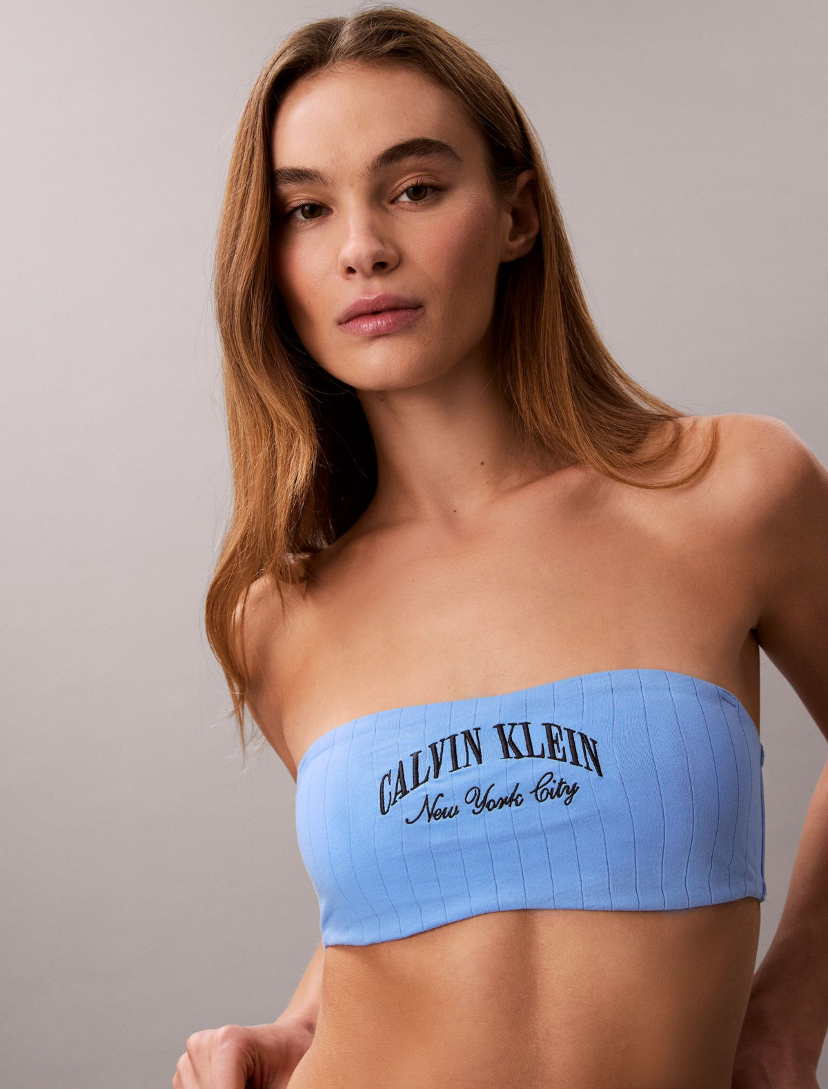 Heritage Classic Cotton Stretch Lightly Lined Bandeau Bralette - Calvin Klein Underwear