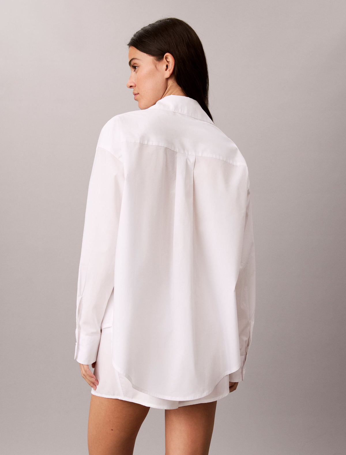 Cotton Poplin Script Sleep Shirt - Calvin Klein Underwear