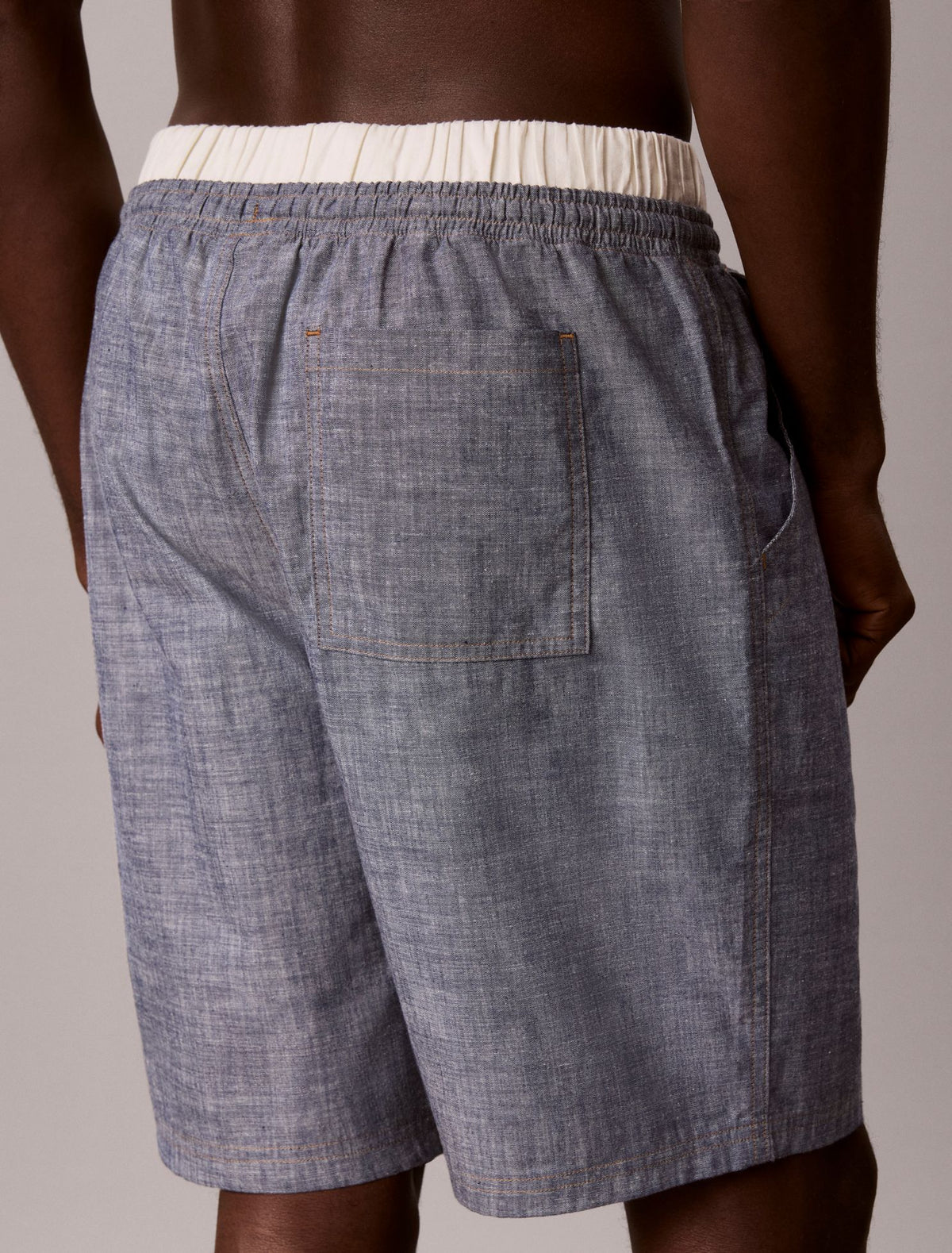 Cotton Chambray Sleep Shorts - Calvin Klein Underwear