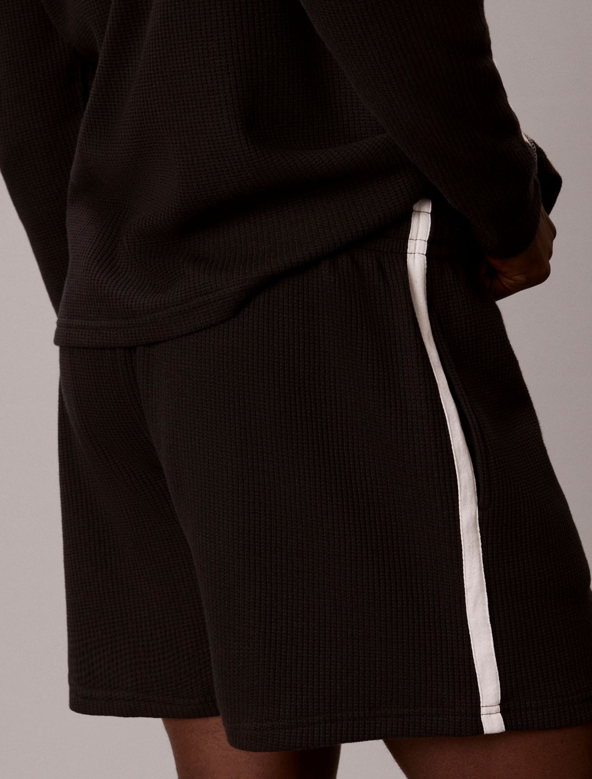 Brushed Waffle Long Sleeve Sleep Tee - Calvin Klein Underwear