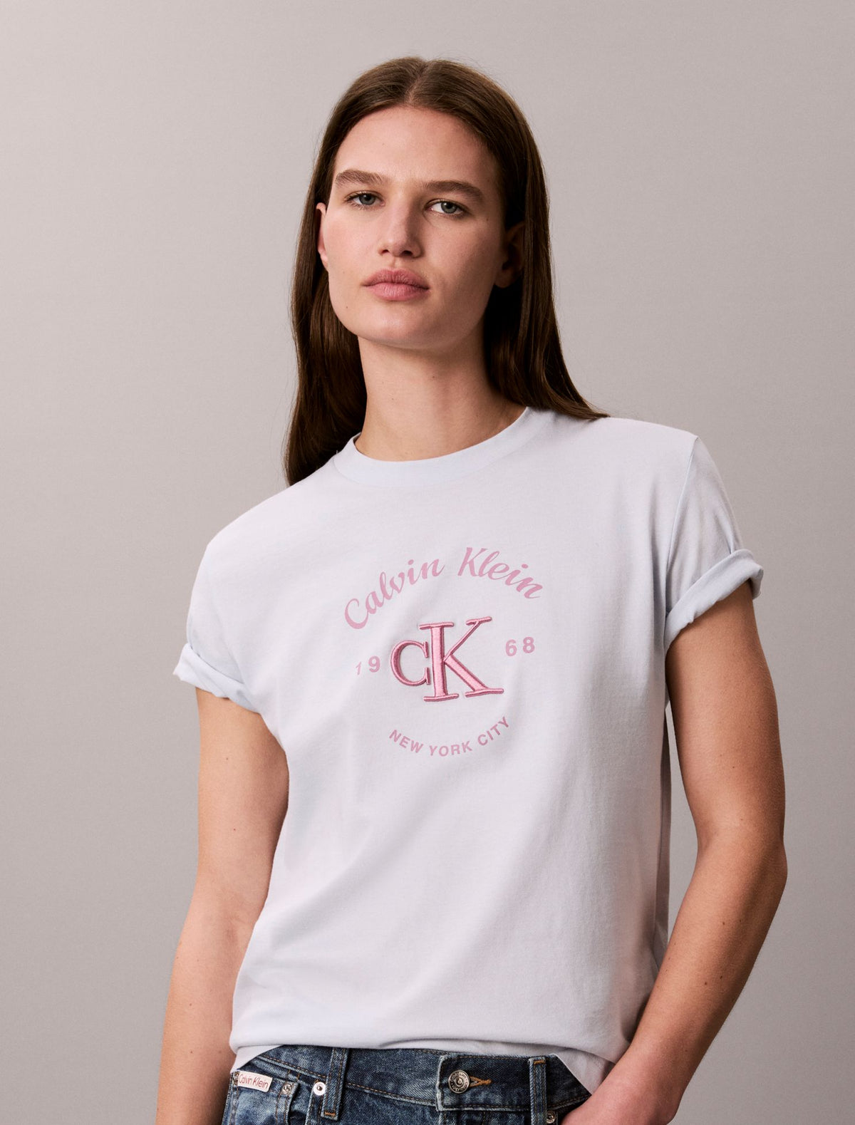 Varsity Crest Logo Tee - Calvin Klein Women