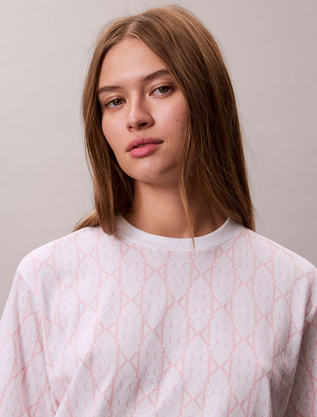 Allover Monogram Boxy T-Shirt - Calvin Klein Women