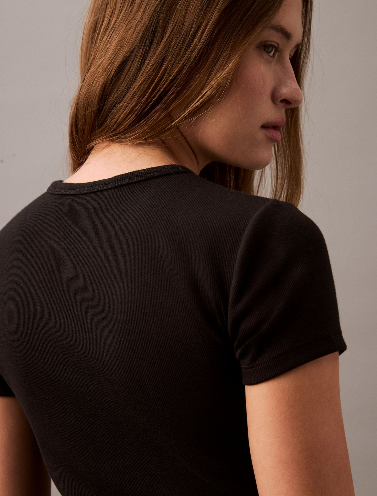 Cotton Contour Rib T-Shirt - Calvin Klein Women