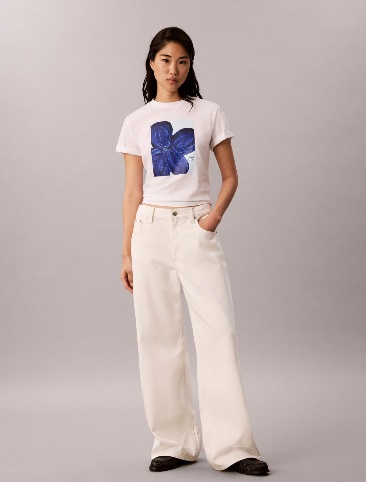 Floral Graphic Logo Tee - Calvin Klein Women