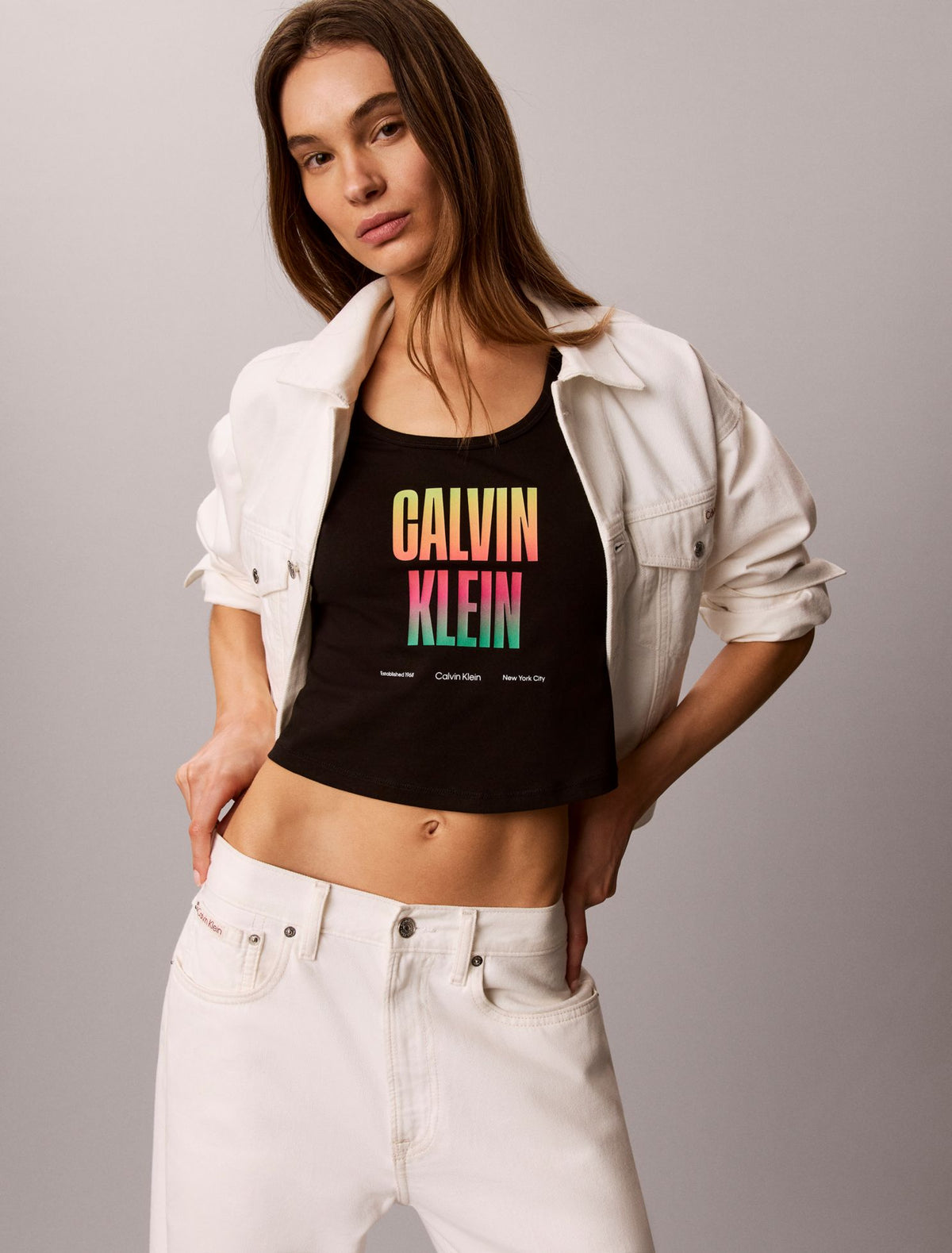 Pride Slim Scoopneck Tee - Calvin Klein Women