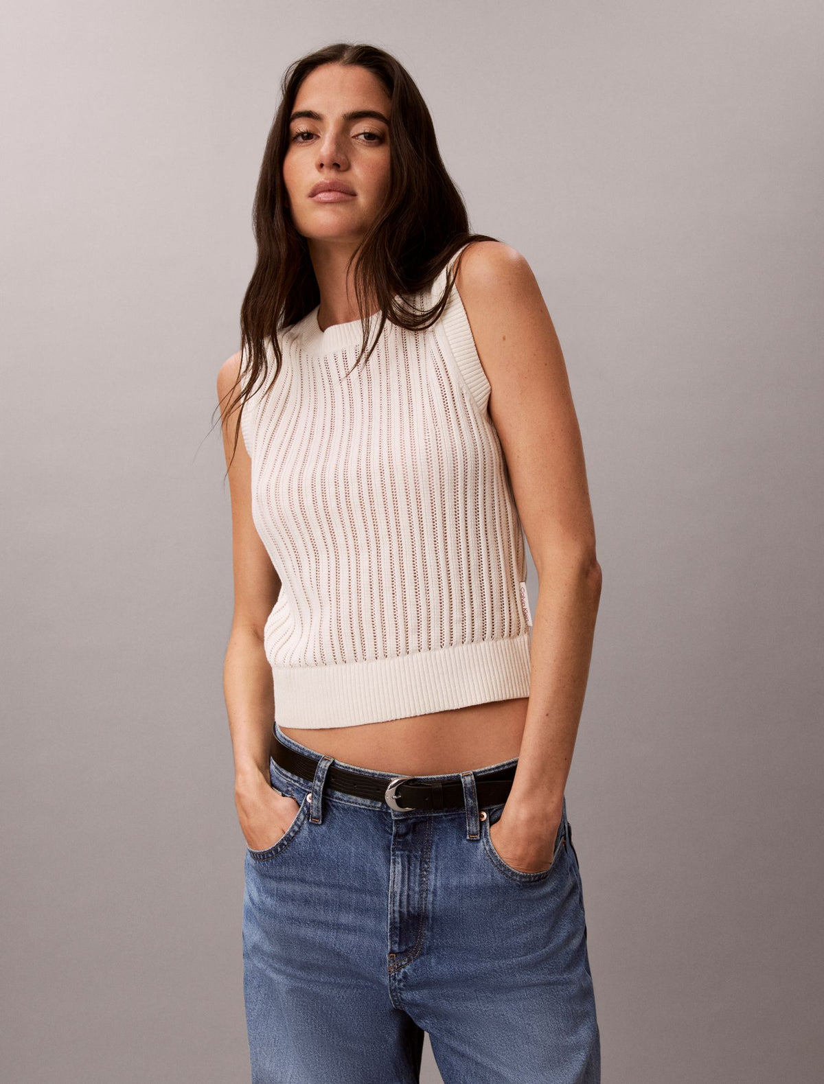 Open Stitch Sweater Tank - Calvin Klein Women