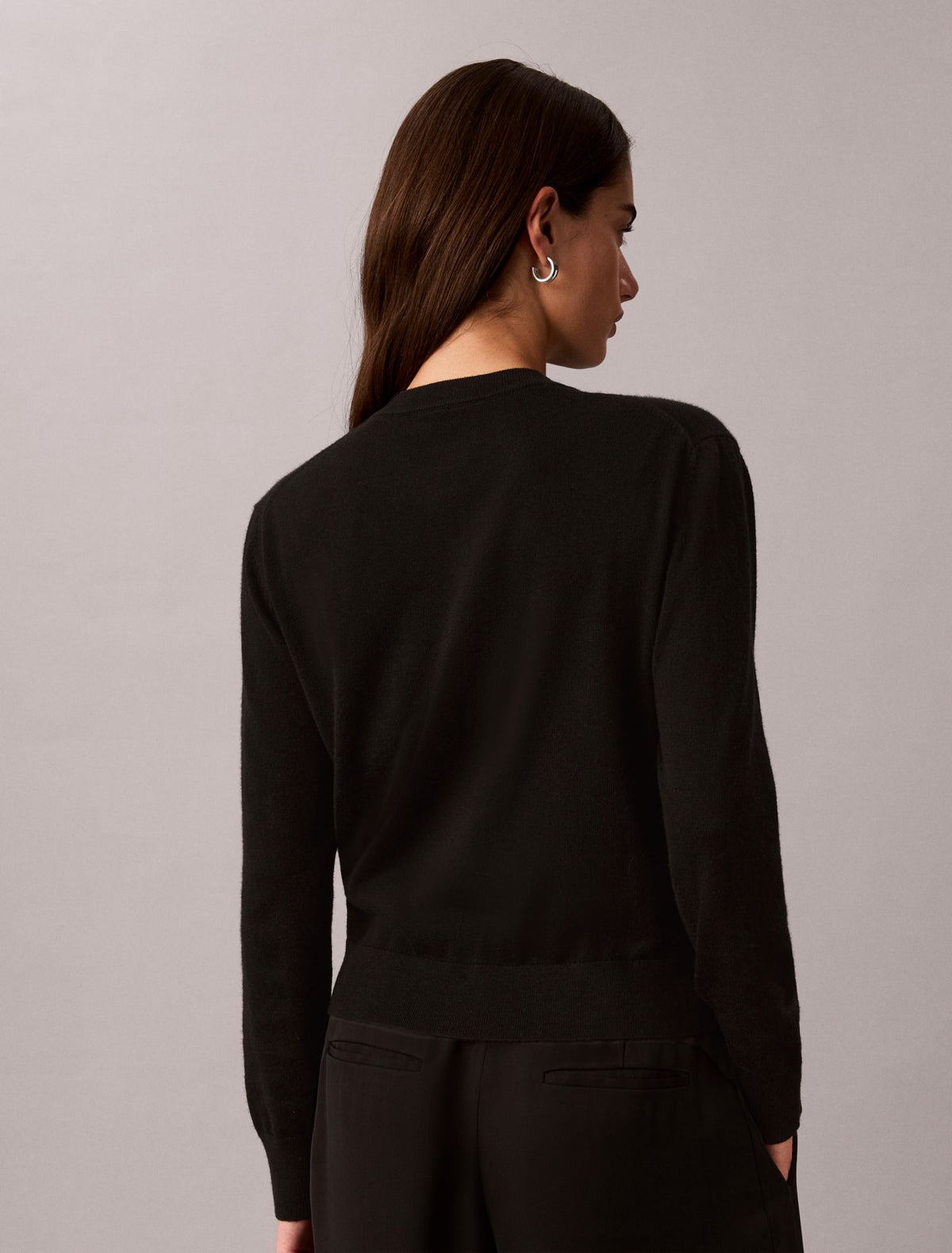 Merino Wool Blend Cardigan - Calvin Klein Women
