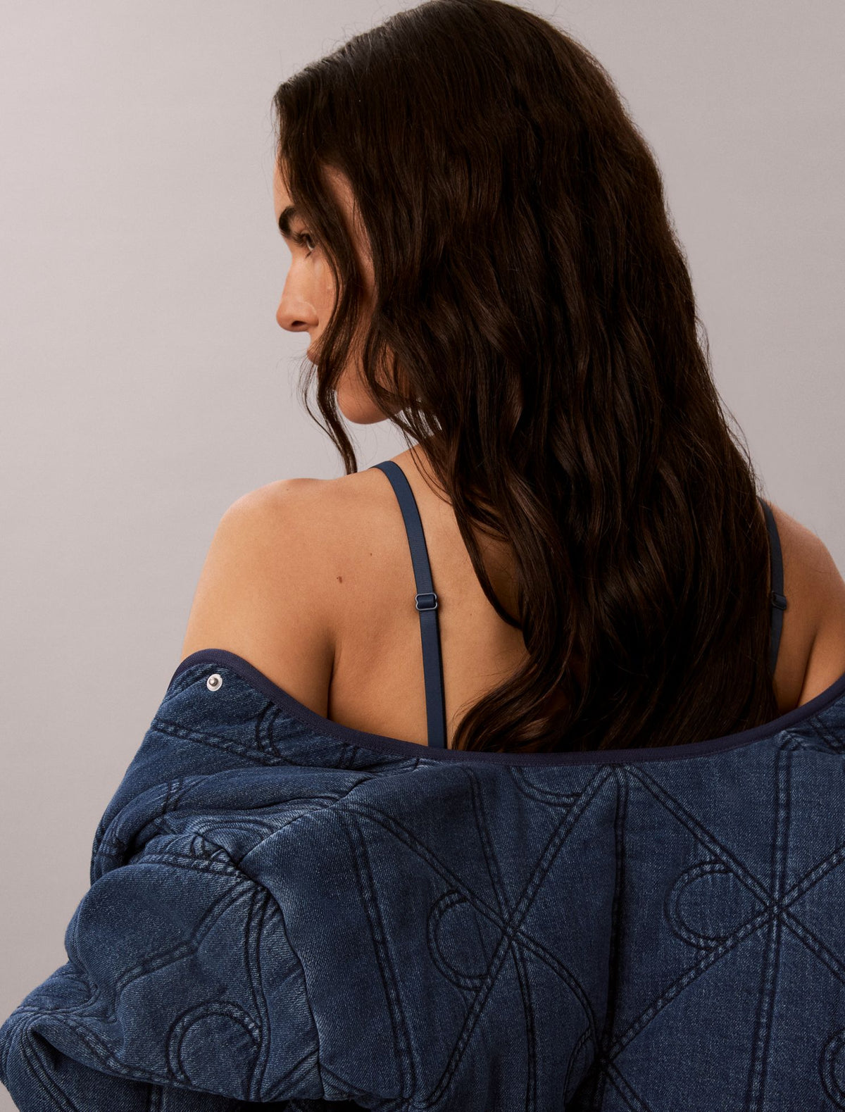 Emblem Logo Cotton Quilted Liner Jacket - Calvin Klein Women