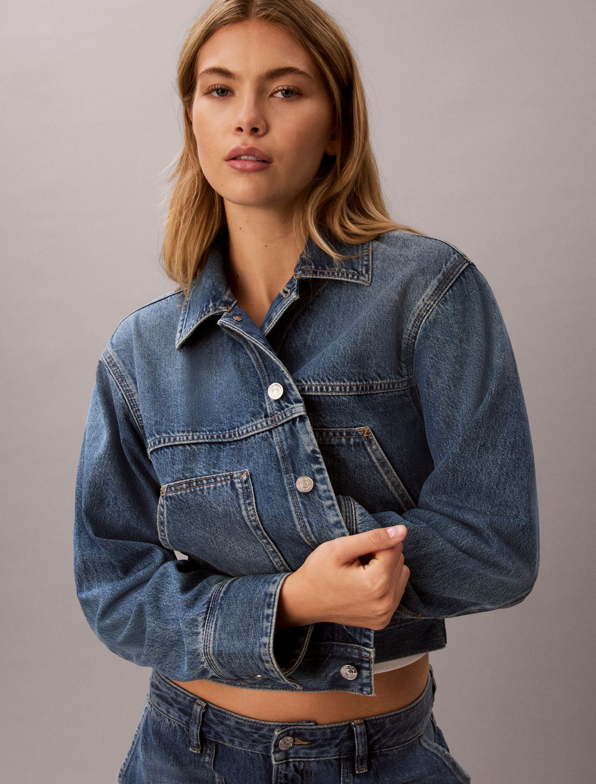 Denim Utility Jacket - Calvin Klein Women