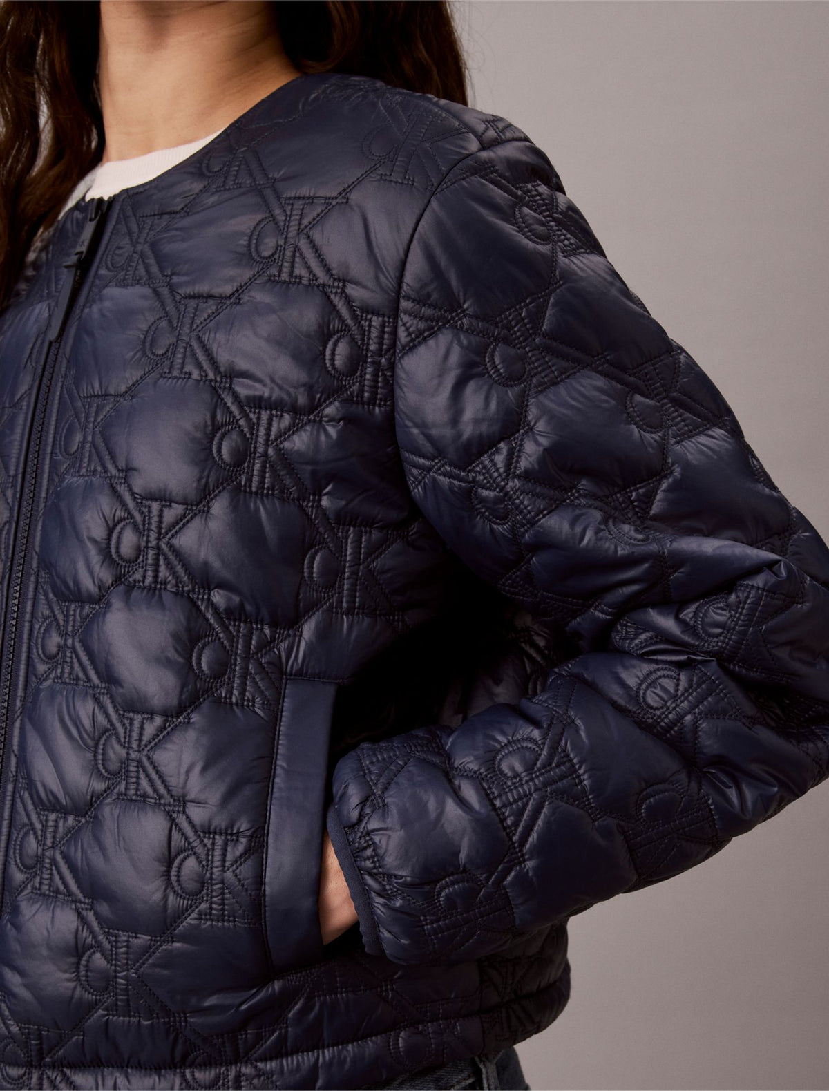 Monogram Quilted Liner Jacket - Calvin Klein Women