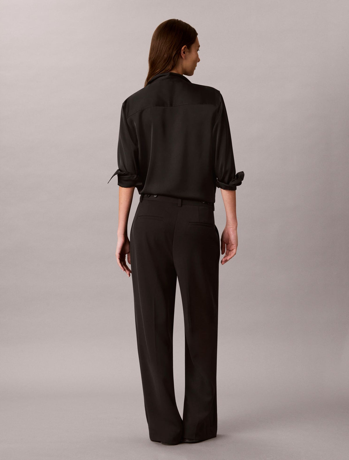 Twill Wide Leg Pants - Calvin Klein Women