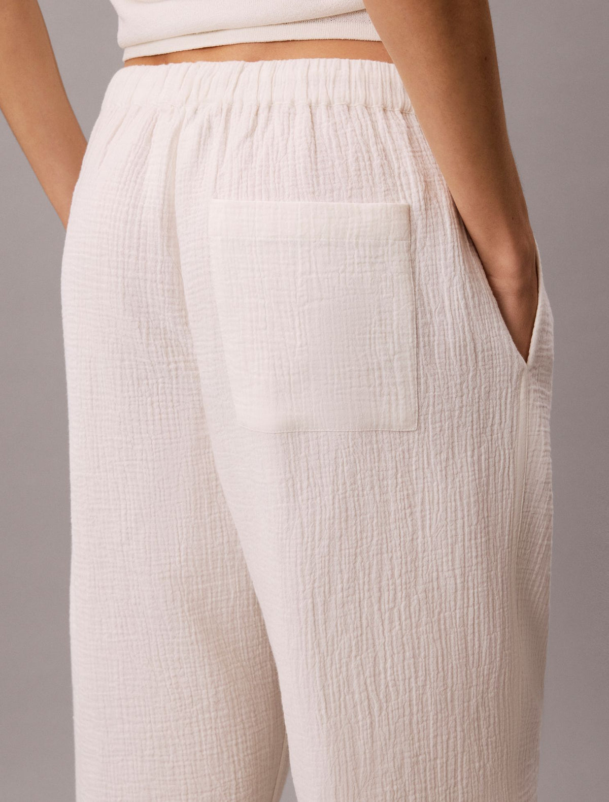 Double Gauze Pull-On Pants - Calvin Klein Women
