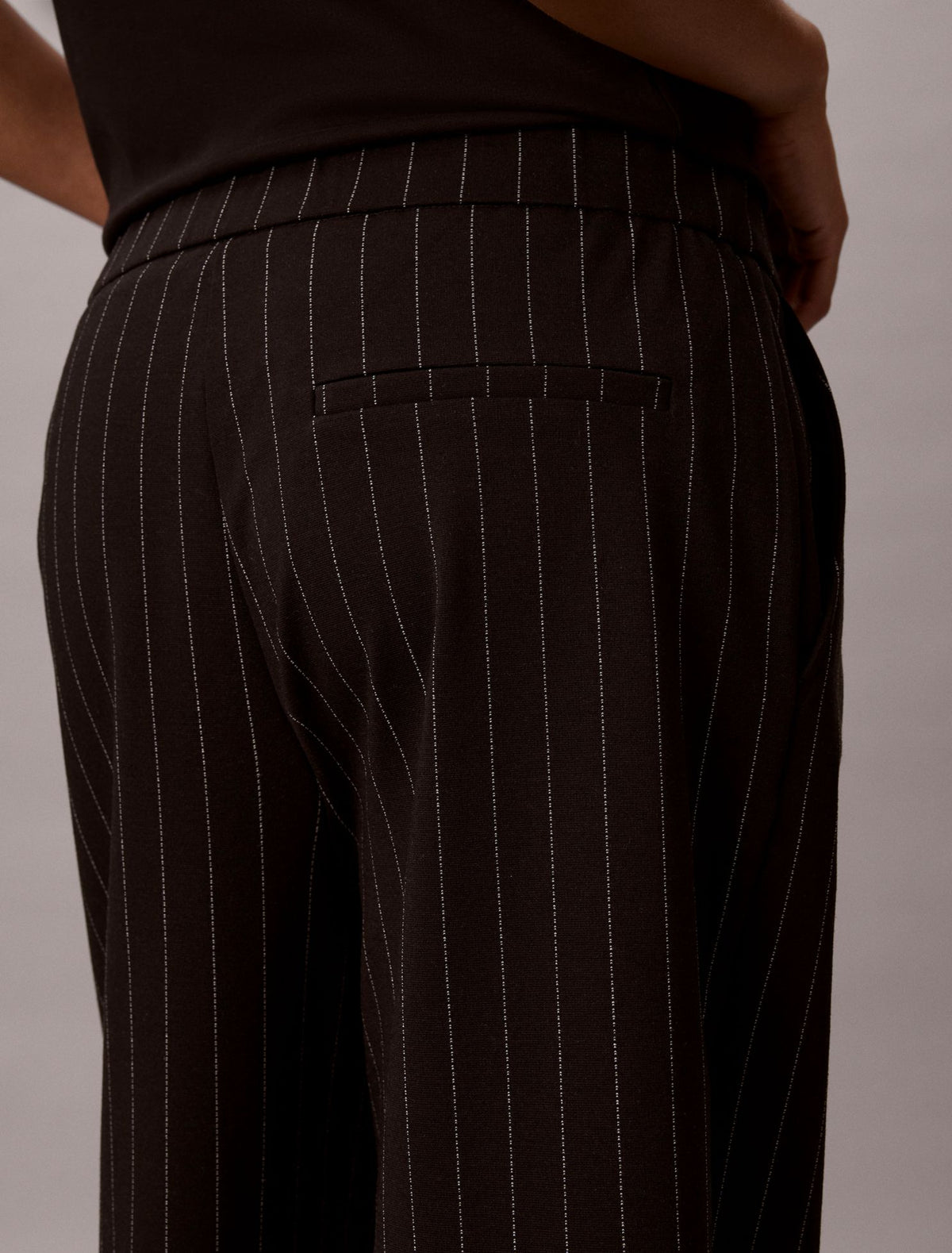 Ponte Stripe Wide Leg Pants - Calvin Klein Women