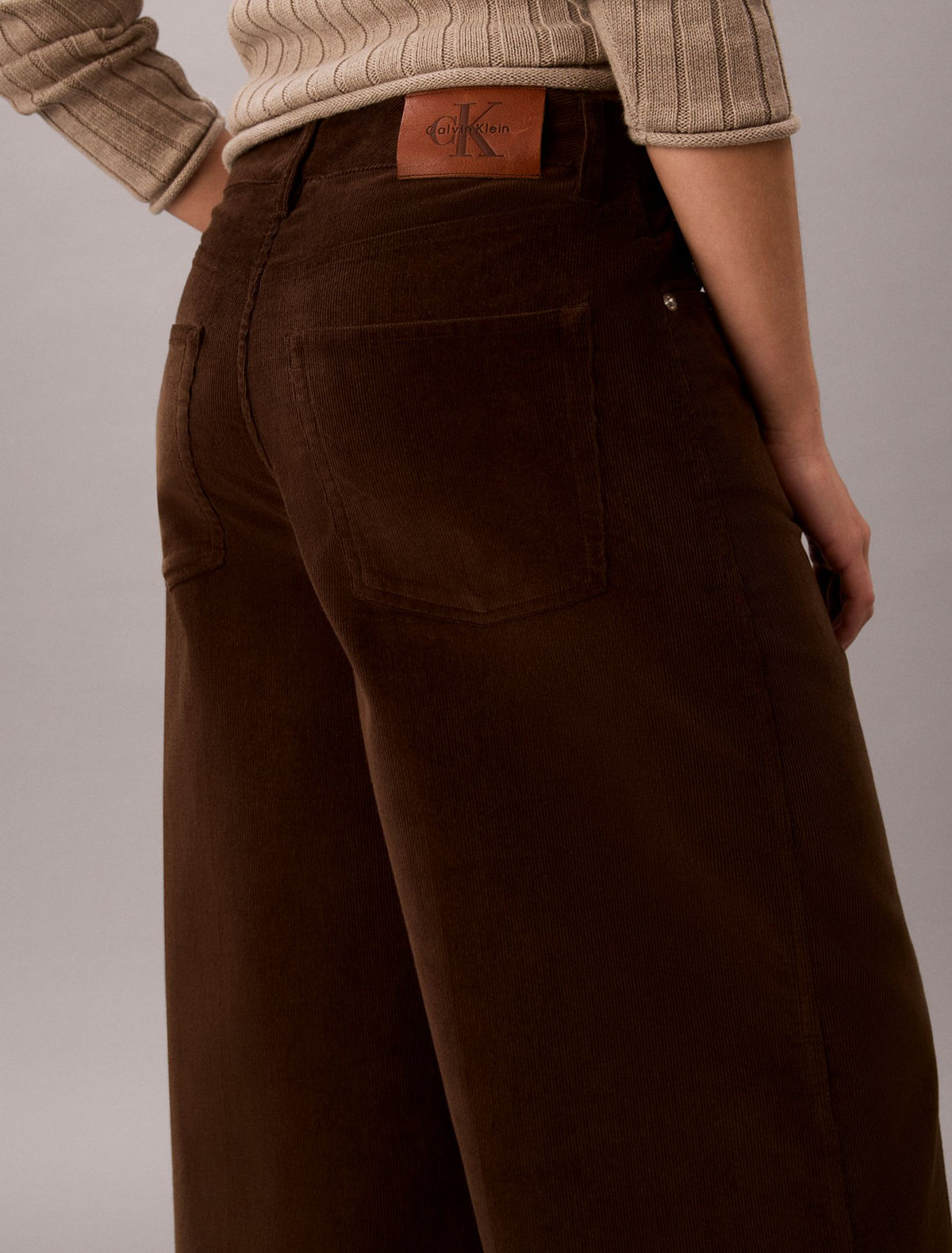 Corduroy Wide Leg Pants - Calvin Klein Women