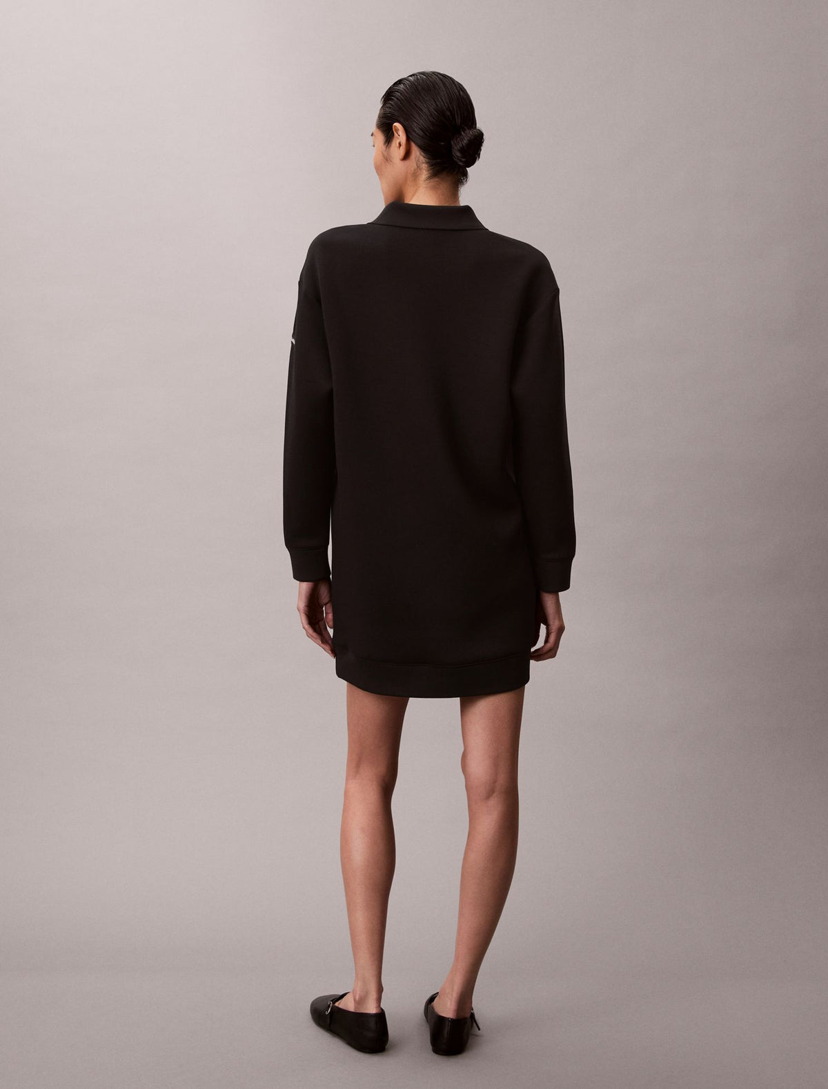 Smooth Mini Polo Sweatshirt Dress - Calvin Klein Women
