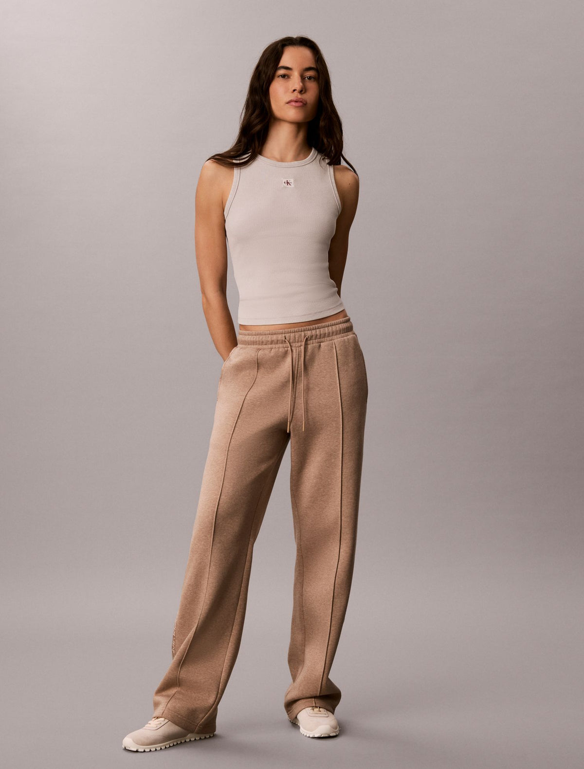 Logo Tape Fleece Sweatpants - Calvin Klein Women