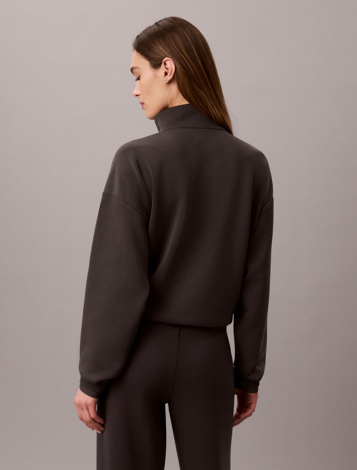 Ultra Soft Knit 1/4 Zip Sweatshirt - Calvin Klein Women