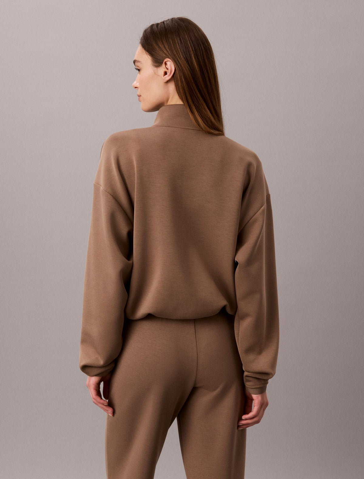 Ultra Soft Knit 1/4 Zip Sweatshirt - Calvin Klein Women