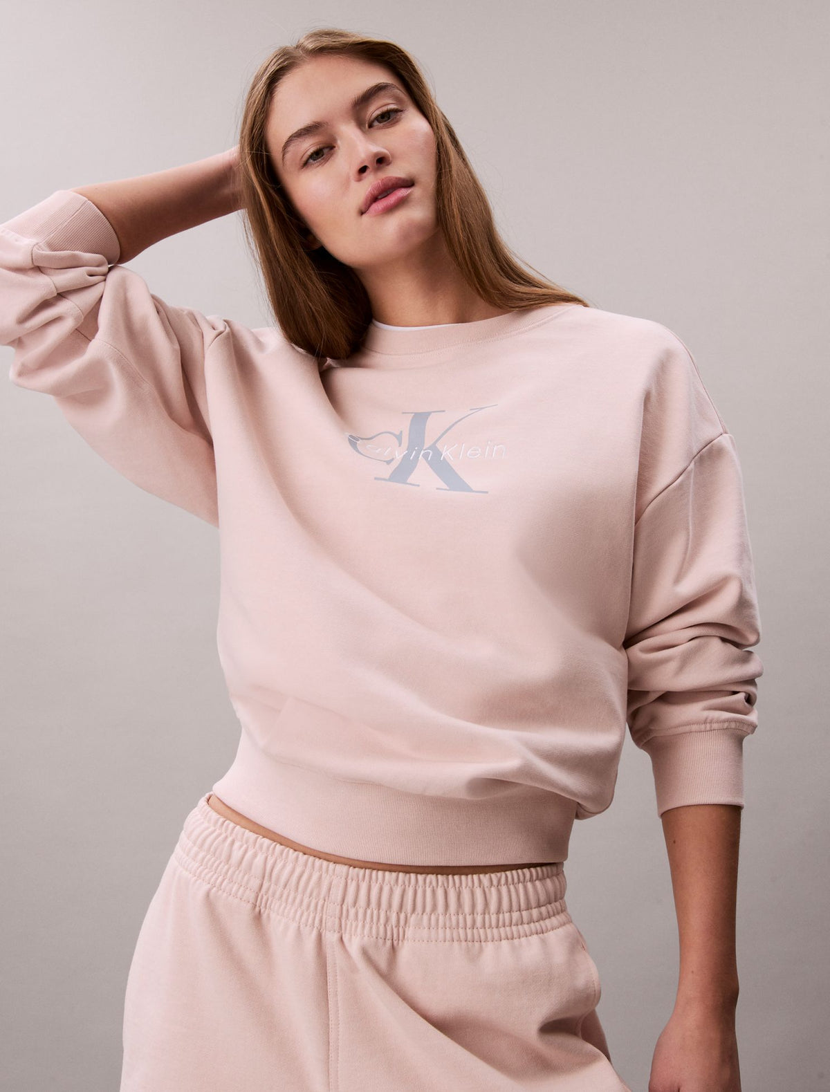 Monologo French Terry Relaxed Sweatshirt - Calvin Klein Women