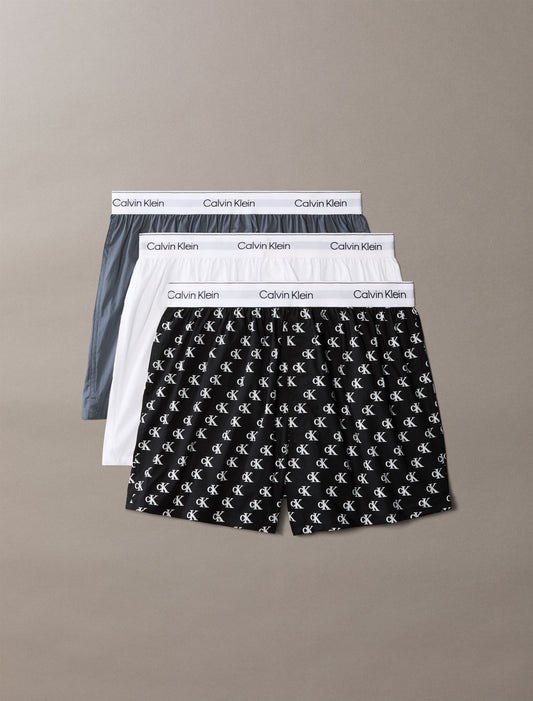 Icon Cotton Stretch 3-Pack Slim Boxer - Calvin Klein Underwear