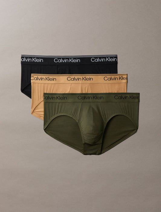 Microfiber Stretch 3-Pack Hip Brief - Calvin Klein Underwear