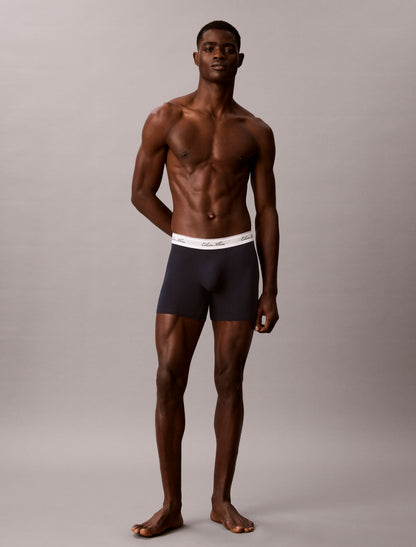Icon Cotton Stretch Script 3-Pack Boxer Brief - Calvin Klein Underwear