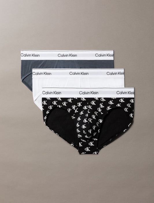 Icon Cotton Stretch 3-Pack Hip Brief - Calvin Klein Underwear