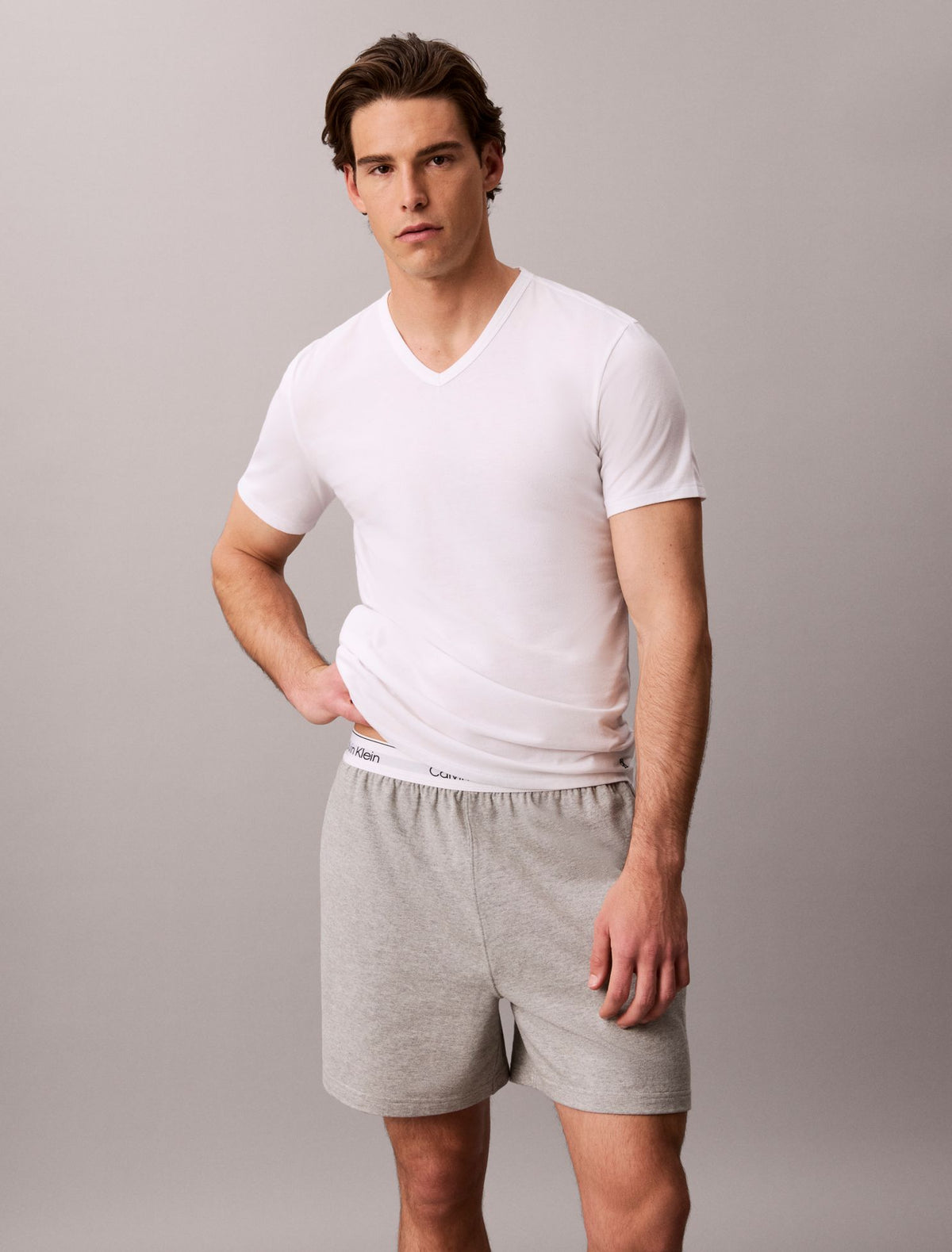 Cotton Stretch Blend 3-Pack Slim Fit V-Neck T-Shirt - Calvin Klein Underwear