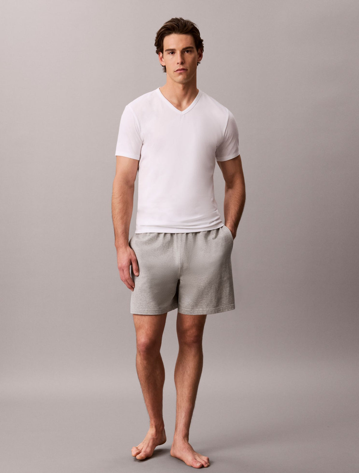Cotton Stretch Blend 3-Pack Slim Fit V-Neck T-Shirt - Calvin Klein Underwear