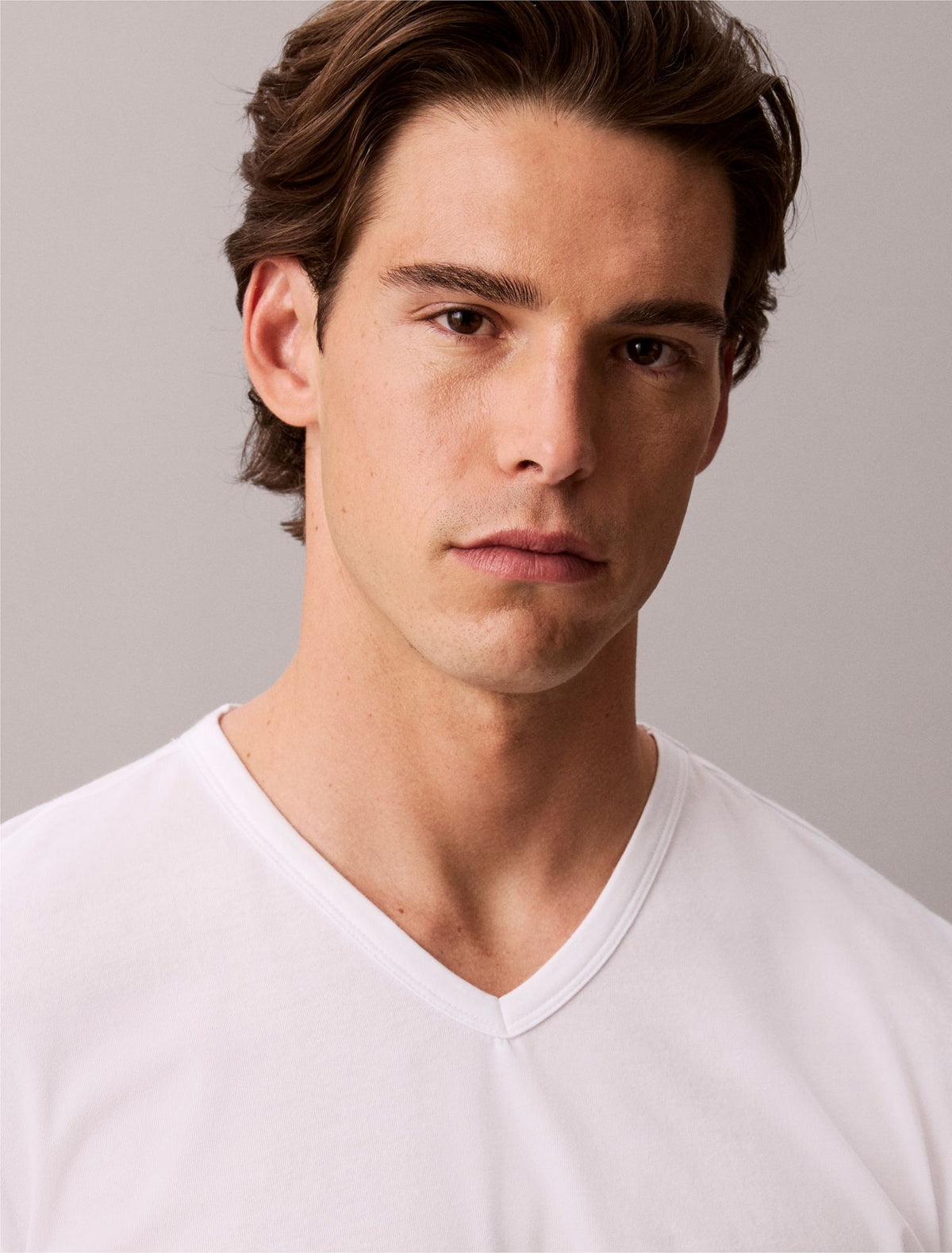 Cotton Stretch Blend 3-Pack Slim Fit V-Neck T-Shirt - Calvin Klein Underwear