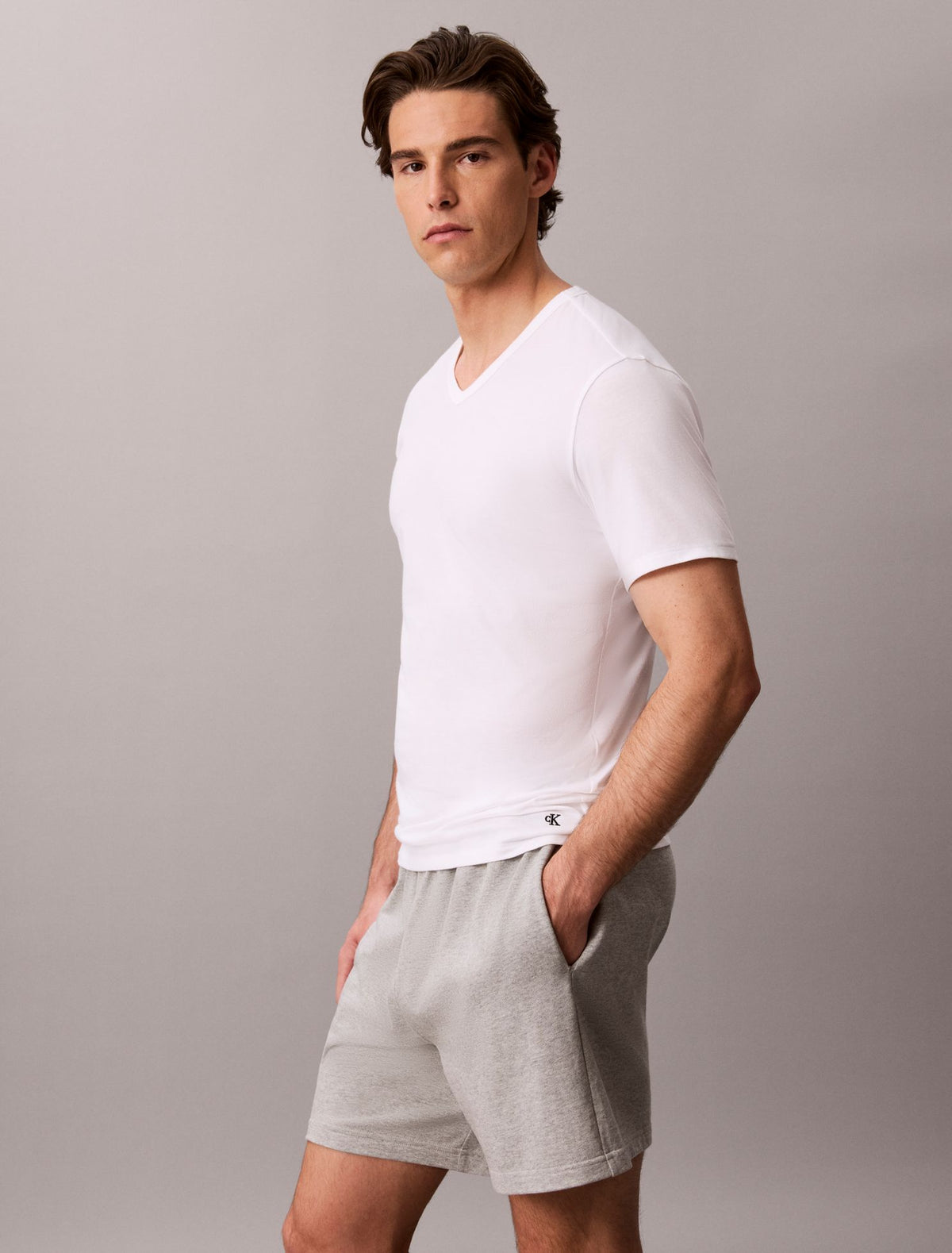 Cotton Stretch Blend 3-Pack Slim Fit V-Neck T-Shirt - Calvin Klein Underwear