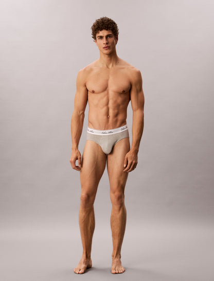 Icon Cotton Stretch Script 3-Pack Hip Brief - Calvin Klein Underwear