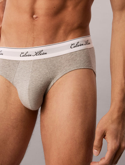 Icon Cotton Stretch Script 3-Pack Hip Brief - Calvin Klein Underwear