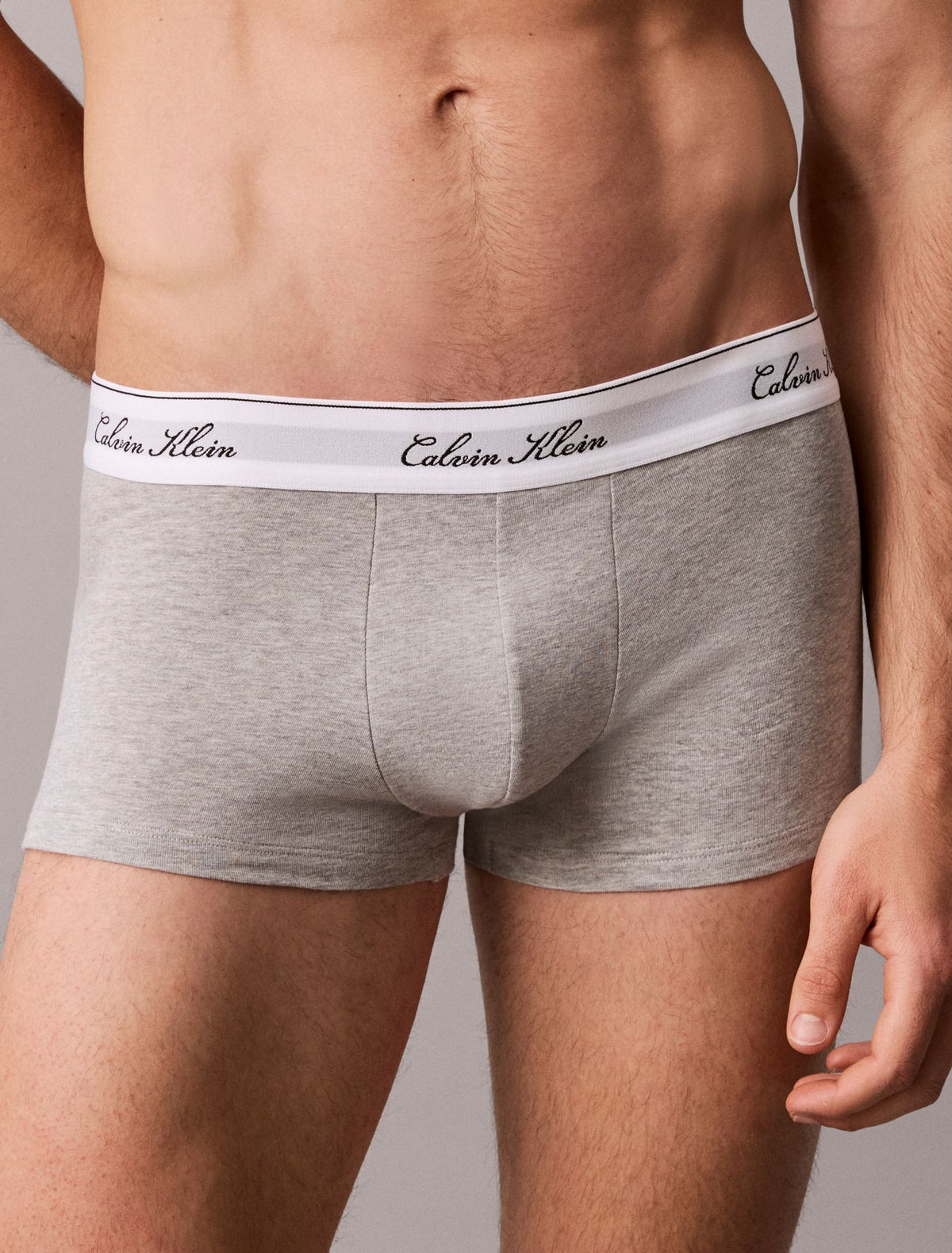 Icon Cotton Stretch Script 3-Pack Low Rise Trunk - Calvin Klein Underwear
