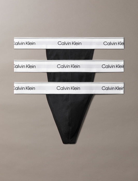 Icon Cotton Stretch 3-Pack Thong - Calvin Klein Underwear