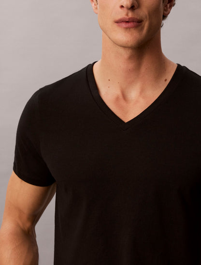 Cotton Classics 5-Pack Classic Fit V-Neck T-Shirt - Calvin Klein Underwear
