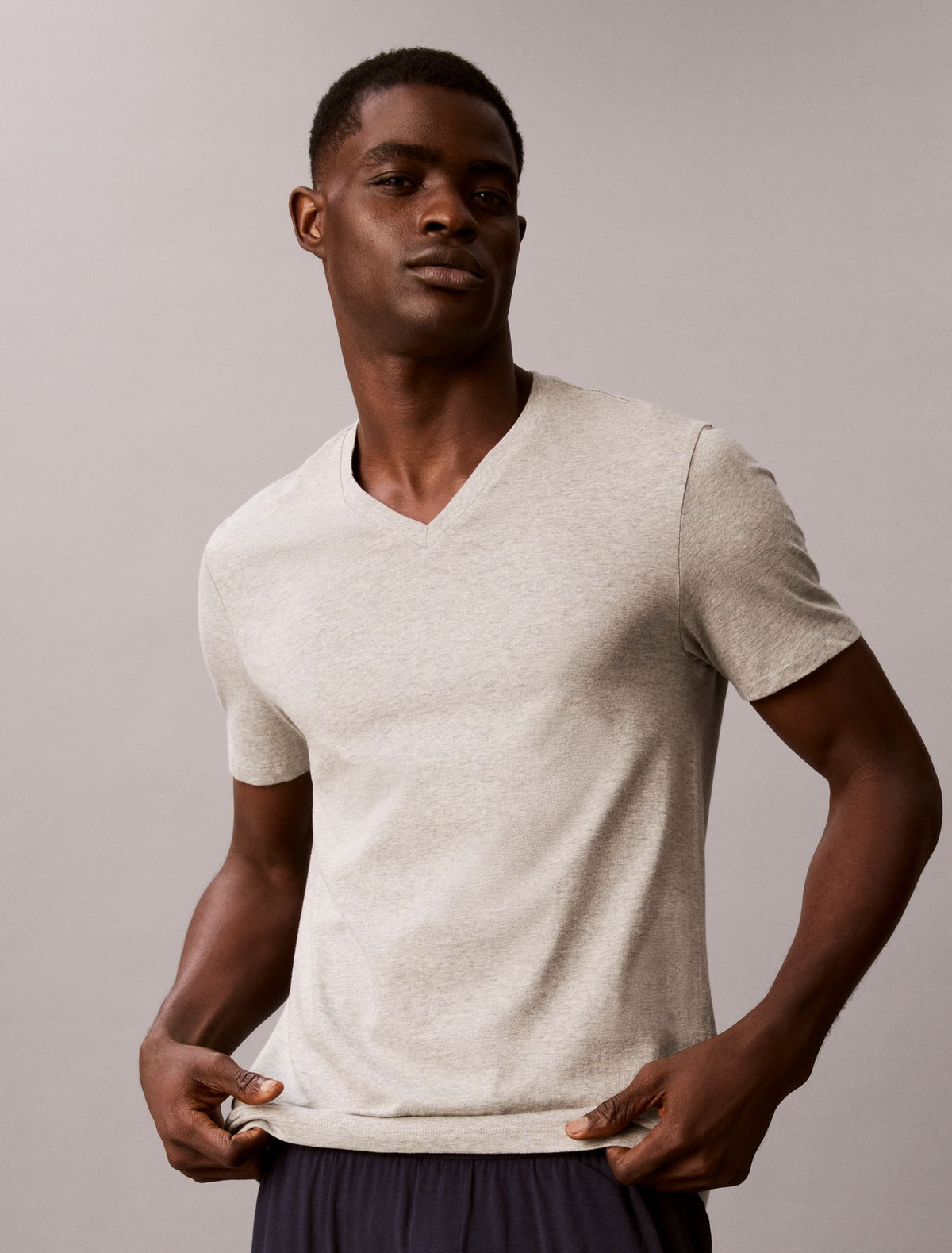 Cotton Classics 3-Pack Classic Fit V-Neck T-Shirt - Calvin Klein Underwear