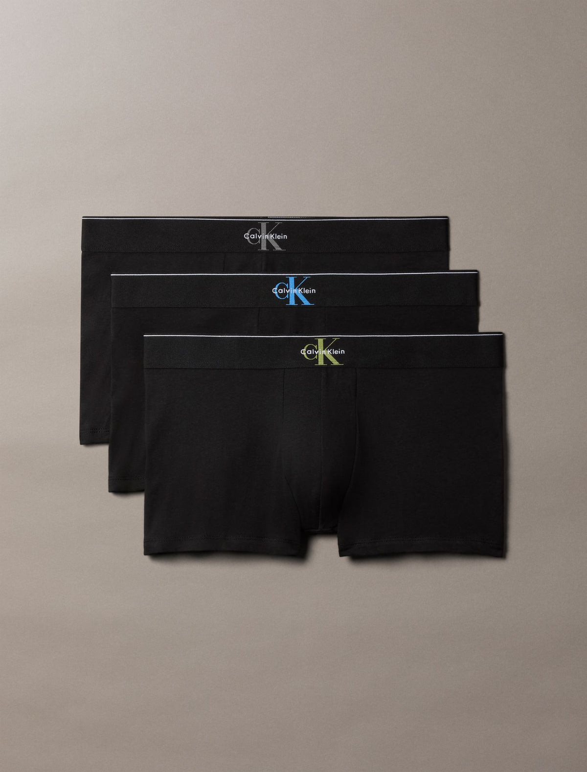 Graphic Monogram Cotton Stretch 3-Pack Trunk - Calvin Klein Underwear