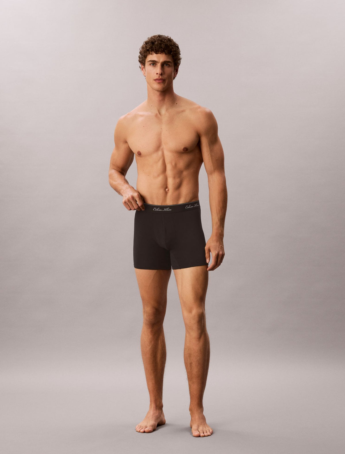 Icon Cotton Stretch Script 3-Pack Boxer Brief - Calvin Klein Underwear