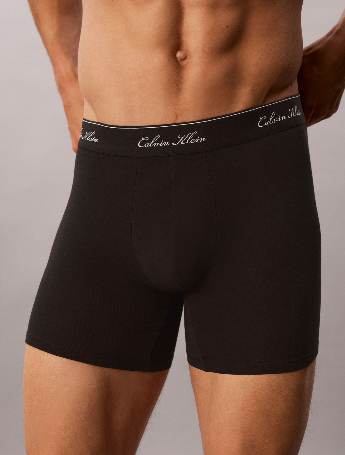 Icon Cotton Stretch Script 3-Pack Boxer Brief - Calvin Klein Underwear