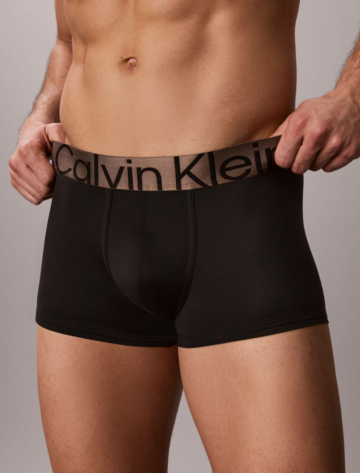 Brushed Microfiber Stretch Bronze Low Rise Trunk - Calvin Klein Underwear