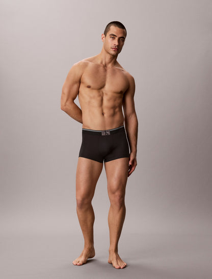 Graphic Monogram Microfiber Stretch Rib Low Rise Trunk - Calvin Klein Underwear