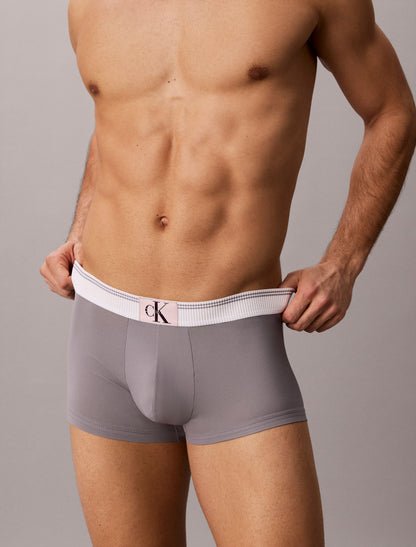 Graphic Monogram Microfiber Stretch Rib Low Rise Trunk - Calvin Klein Underwear