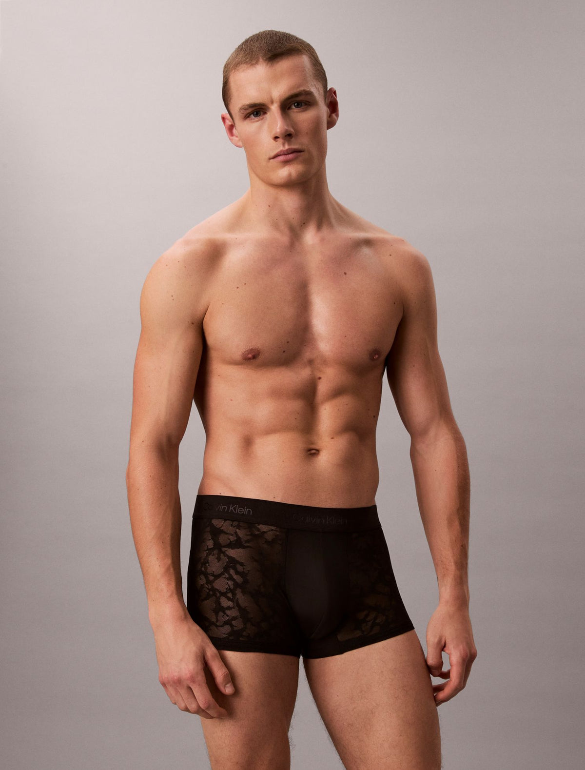 Microfiber Lace Low Rise Trunk - Calvin Klein Underwear
