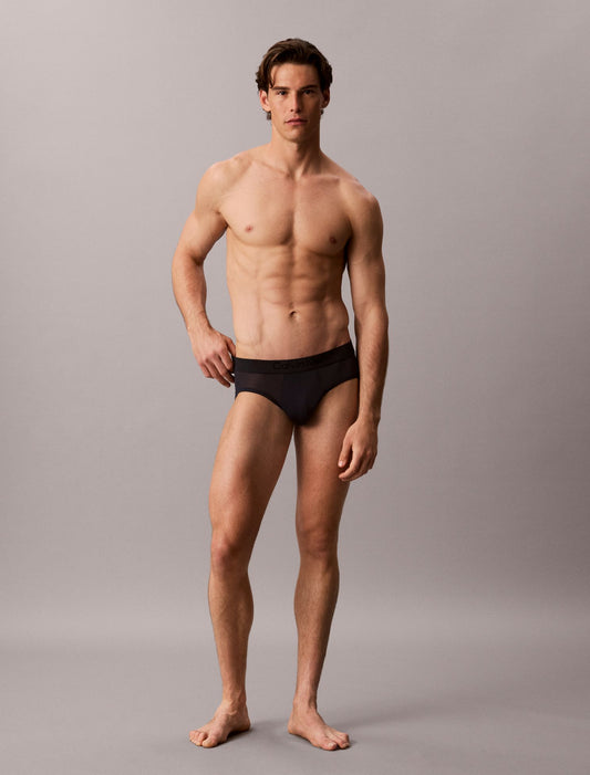 CK Black Sheer Mesh Hip Brief - Calvin Klein Underwear