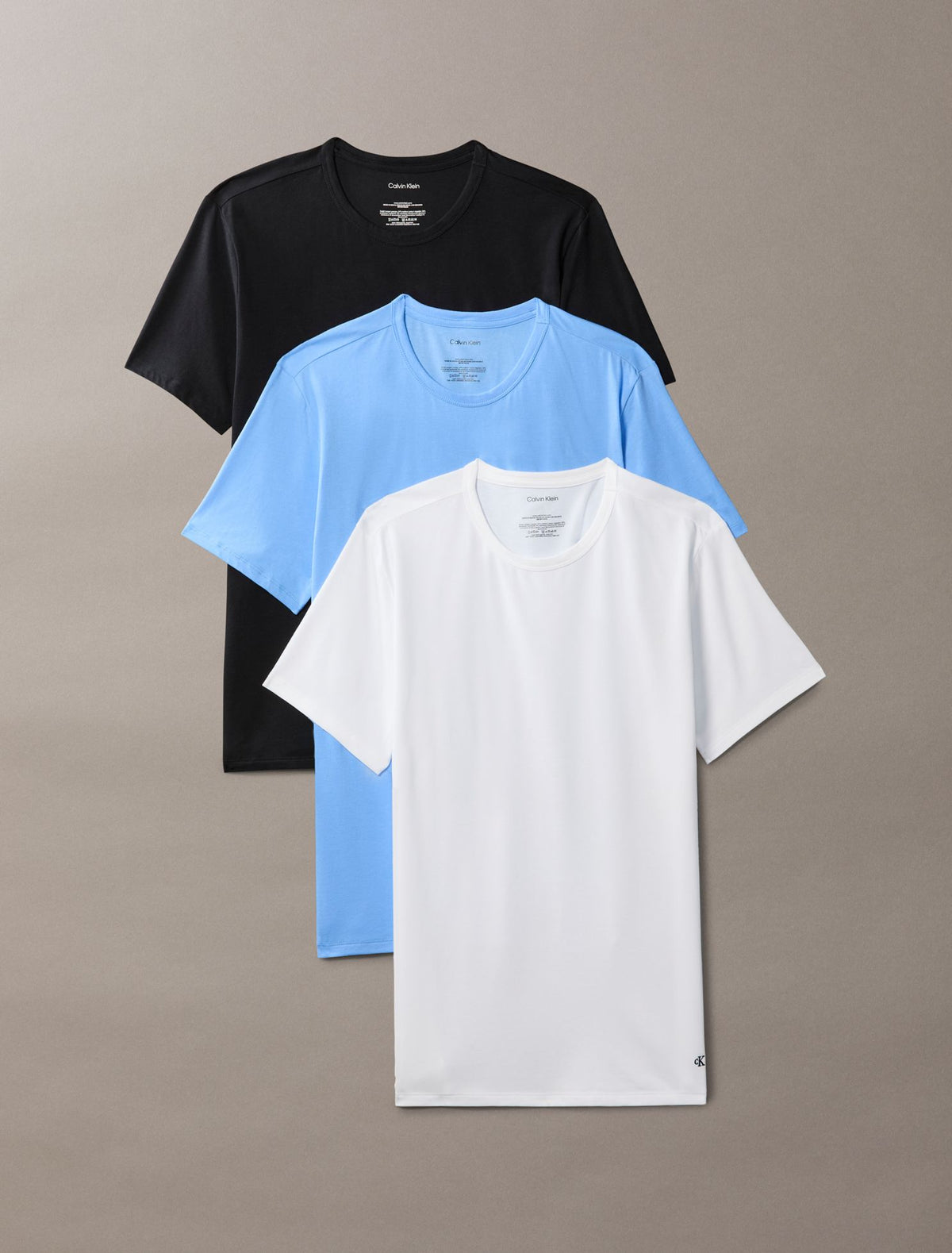Cotton Stretch Blend 3-Pack Slim Fit Crewneck T-Shirt - Calvin Klein Underwear